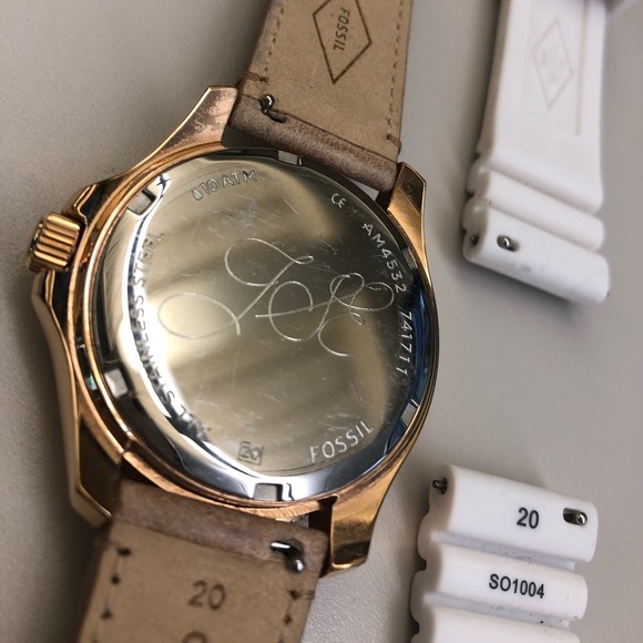 Cecile Multifunction Sand Leather Watch - Picture 5 of 5